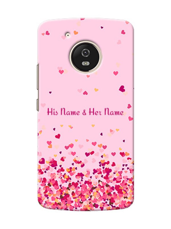 Custom Moto G5 Phone Back Covers: Floating Hearts Design