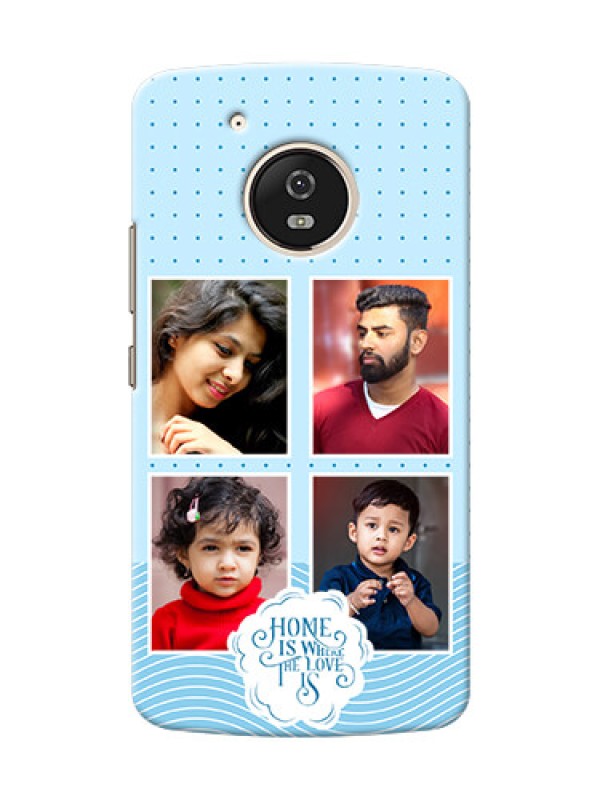 Custom Moto G5 Custom Phone Covers: Cute love quote with 4 pic upload Design