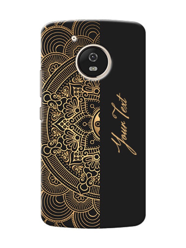 Custom Moto G5 Back Covers: Mandala art with custom text Design