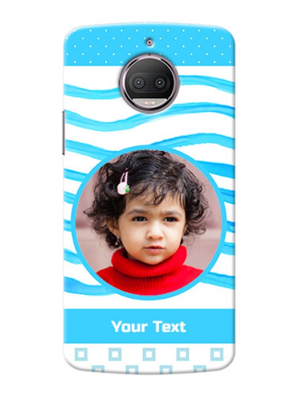Custom Motorola Moto G5S Plus Simple Blue Design Mobile Case Design
