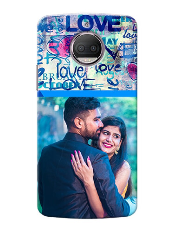 Custom Motorola Moto G5S Plus Colourful Love Patterns Mobile Case Design