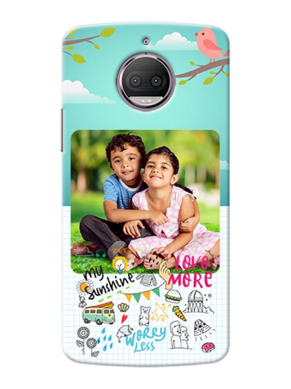 Custom Motorola Moto G5S Plus love doodle Design