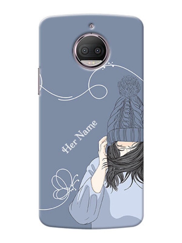 Custom Moto G5S Plus Custom Mobile Case with Girl in winter outfit Design