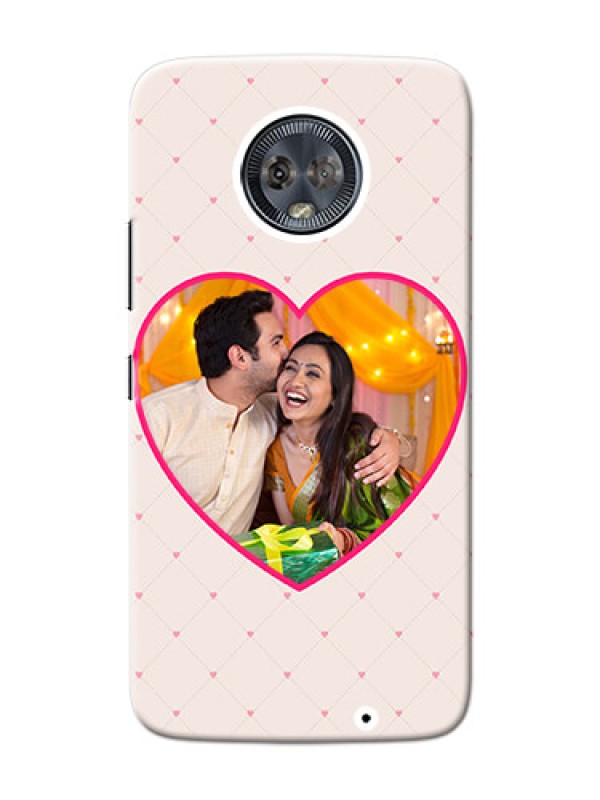 Custom Motorola Moto G6 Plus Love Symbol Picture Upload Mobile Case Design