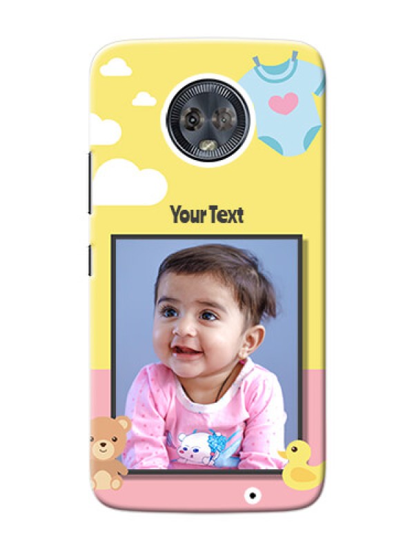 Custom Motorola Moto G6 Plus kids frame with 2 colour design with toys Design
