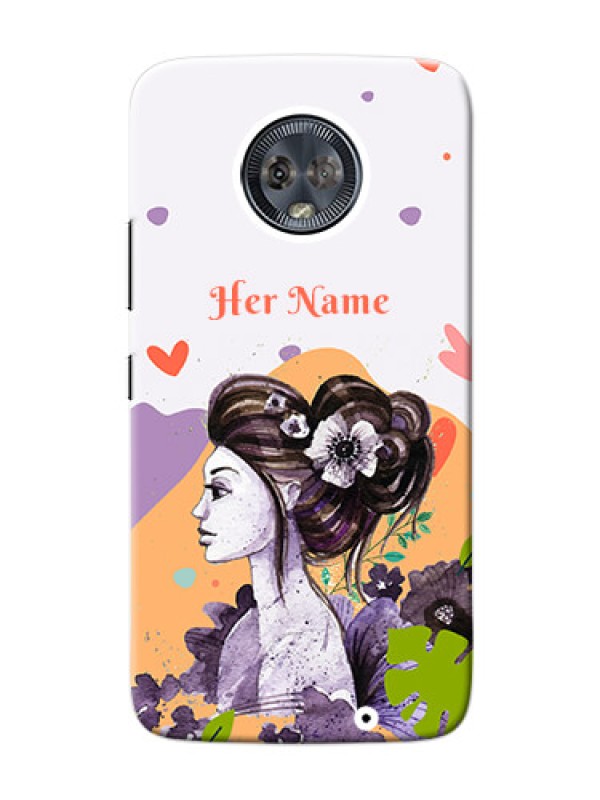Custom Moto G6 Plus Custom Mobile Case with Woman And Nature Design