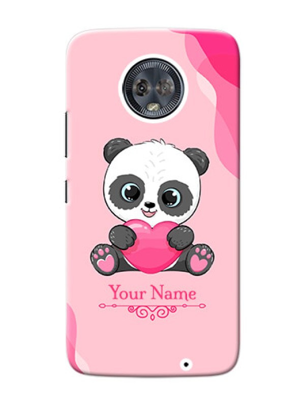 Custom Moto G6 Plus Mobile Back Covers: Cute Panda Design