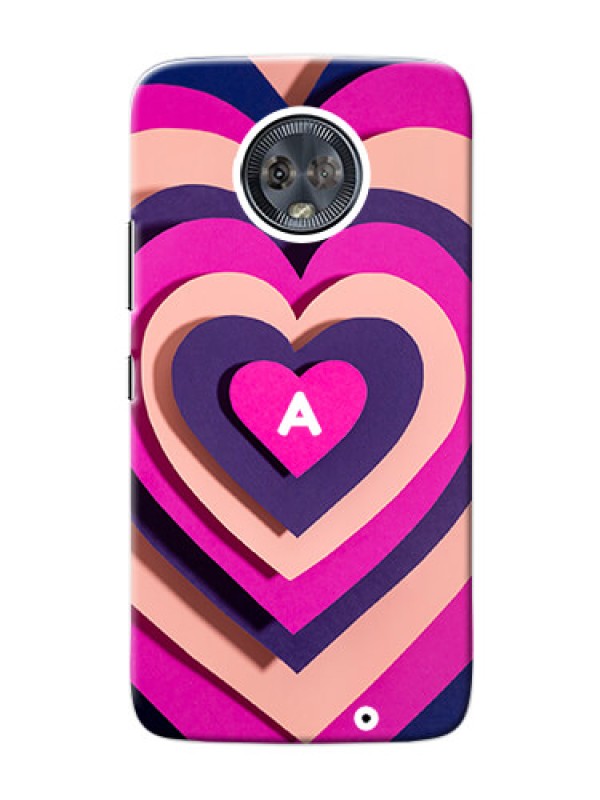 Custom Moto G6 Plus Custom Mobile Case with Cute Heart Pattern Design