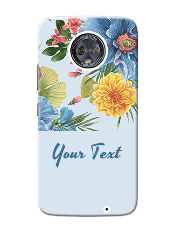 Custom Moto G6 Plus Custom Phone Cases: Stunning Watercolored Flowers Painting Design