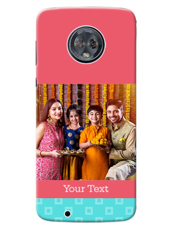 Custom Motorola Moto G6 Pink And Blue Pattern Mobile Case Design