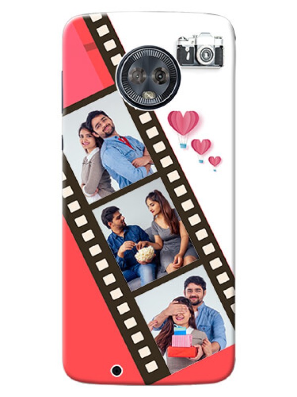 Custom Motorola Moto G6 3 image holder with film reel backdrop Design