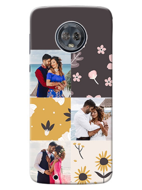 Custom Motorola Moto G6 3 image holder with florals Design