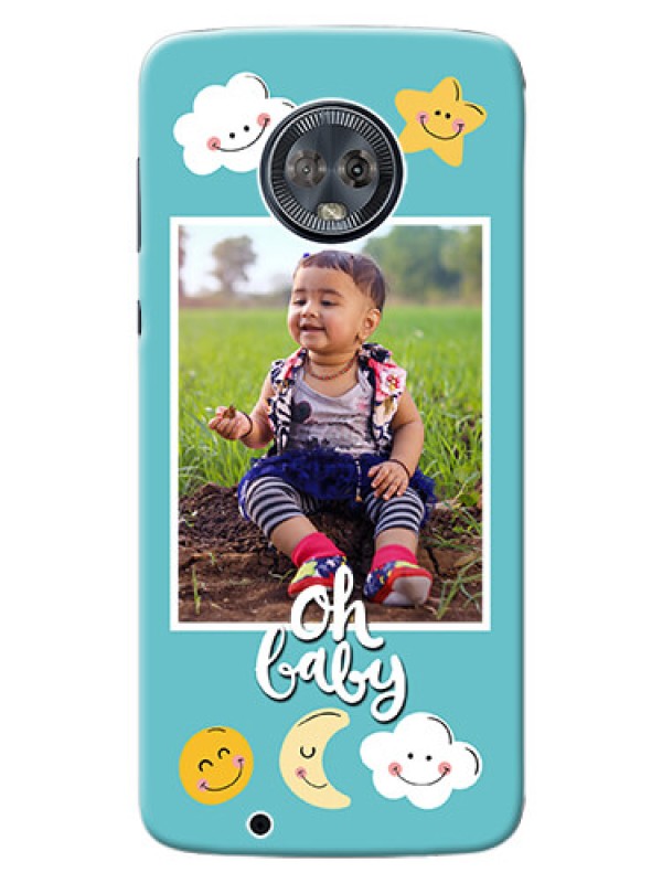 Custom Motorola Moto G6 kids frame with smileys and stars Design