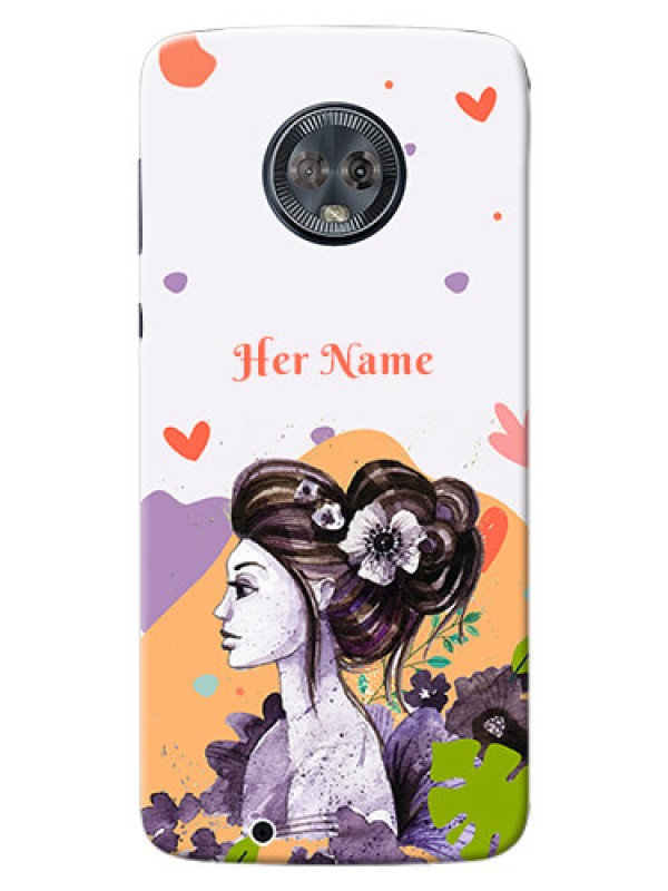 Custom Moto G6 Custom Mobile Case with Woman And Nature Design