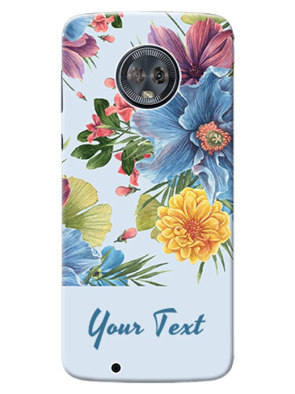 Custom Moto G6 Custom Phone Cases: Stunning Watercolored Flowers Painting Design