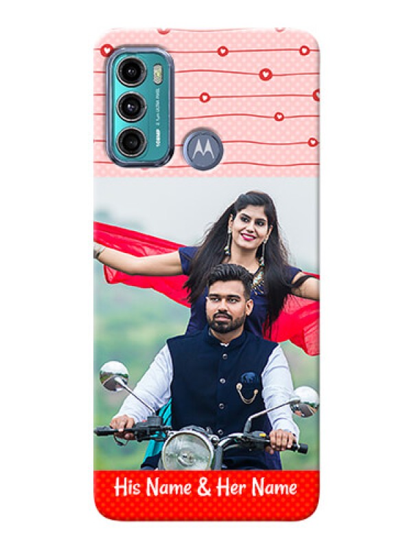 Custom Moto G60 Custom Phone Cases: Red Pattern Case Design
