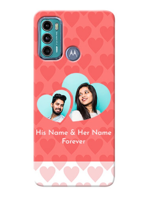 Custom Moto G60 personalized phone covers: Couple Pic Upload Design