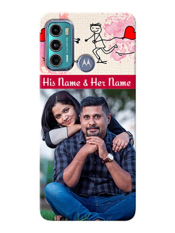 Custom Moto G60 phone back covers: You and Me Case Design