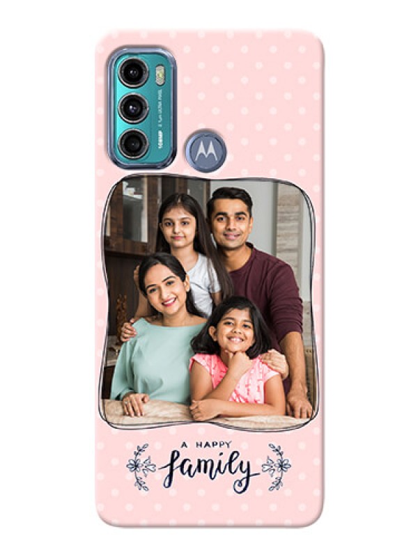 Custom Moto G60 Personalized Phone Cases: Family with Dots Design