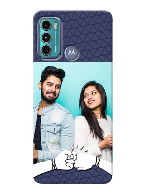Custom Moto G60 Mobile Covers Online with Best Friends Design 