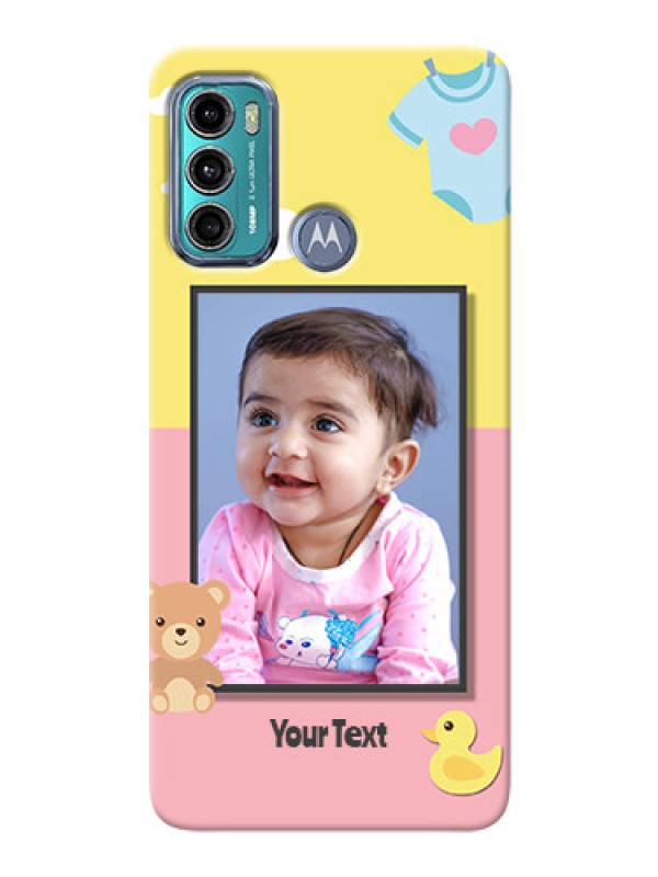 Custom Moto G60 Back Covers: Kids 2 Color Design