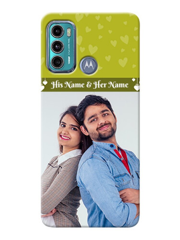 Custom Moto G60 custom mobile covers: You & Me Heart Design