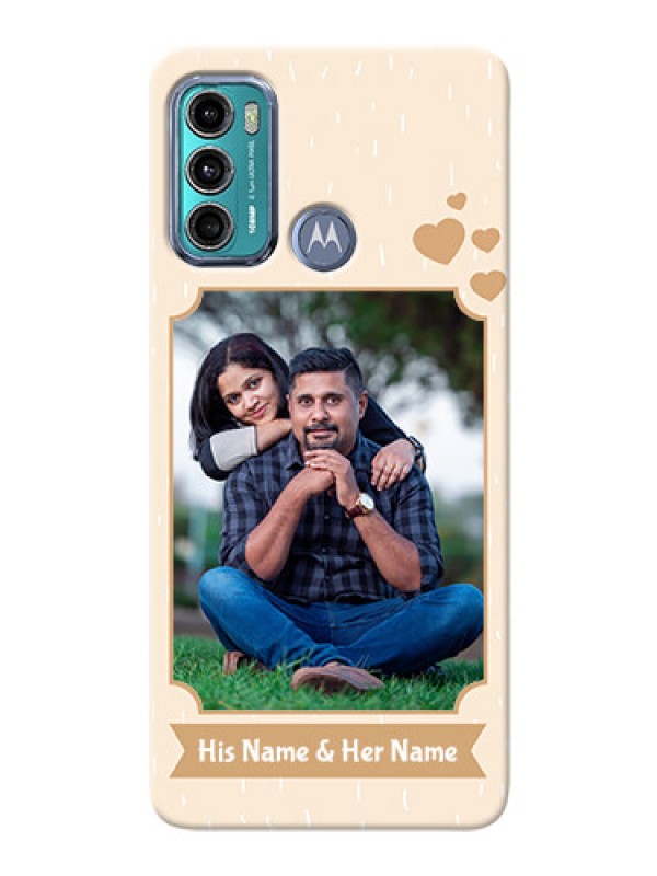 Custom Moto G60 mobile phone cases with confetti love design 