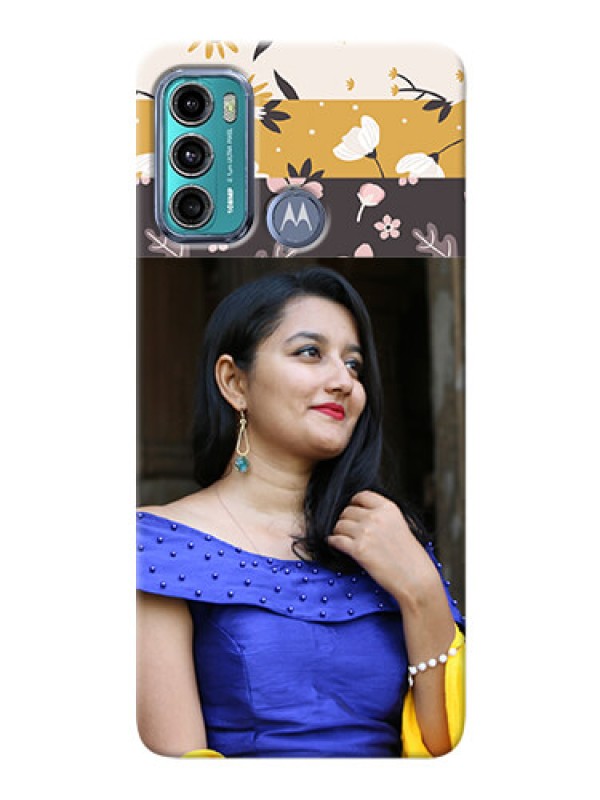 Custom Moto G60 mobile cases online: Stylish Floral Design