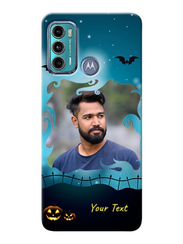 Custom Moto G60 Personalised Phone Cases: Halloween frame design