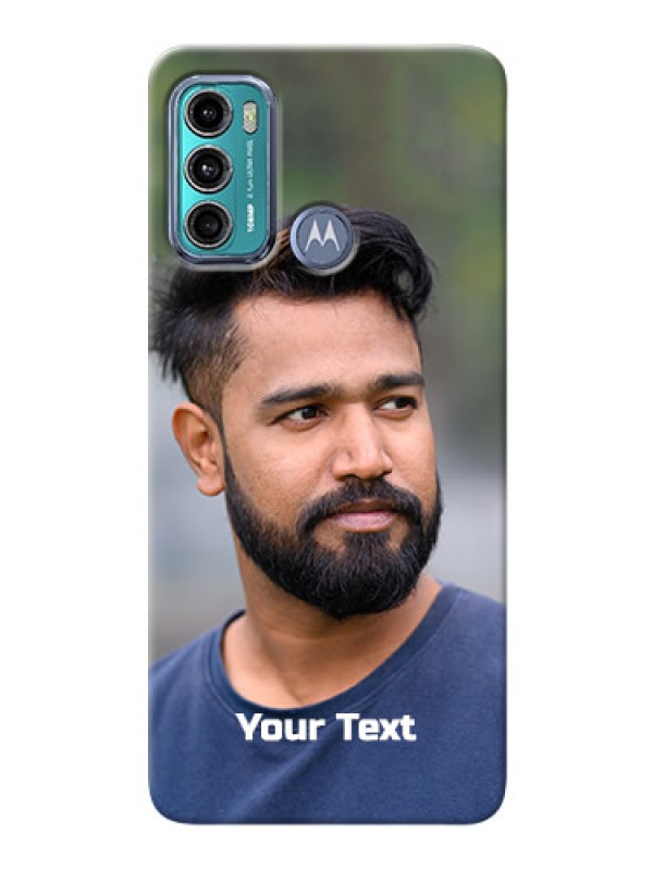 Custom Moto G60 Mobile Cover: Photo with Text