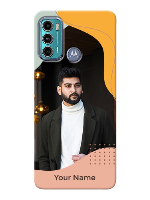 Custom Moto G60 Custom Phone Cases: Tri-coloured overlay design