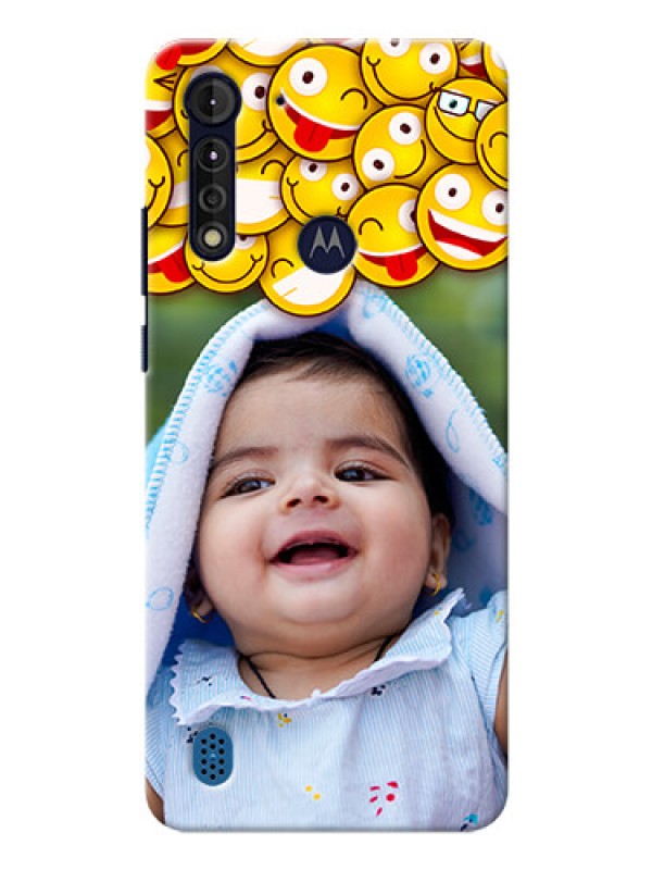 Custom Moto G8 Power Lite Custom Phone Cases with Smiley Emoji Design