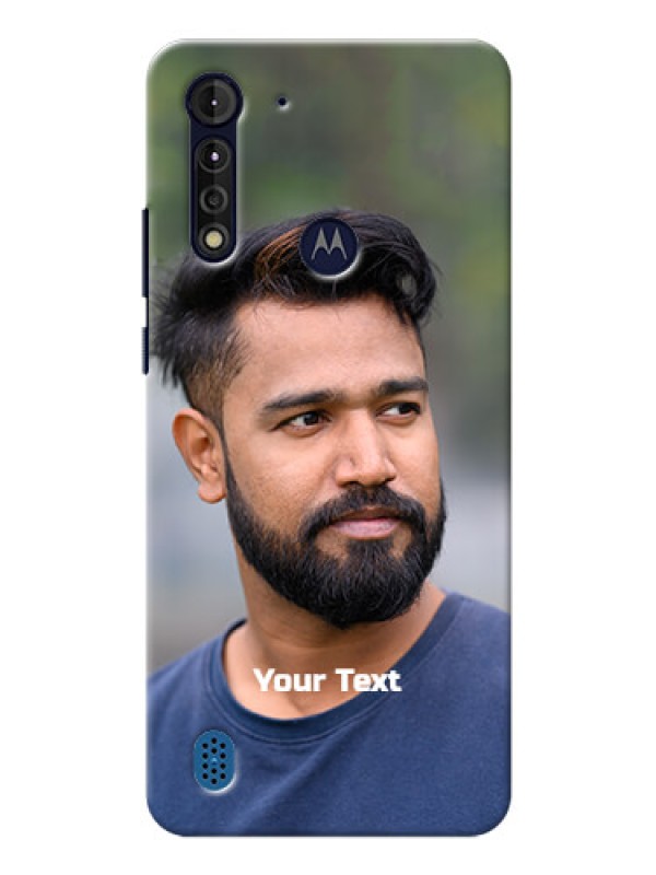 Custom Moto G8 Power Lite Mobile Cover: Photo with Text