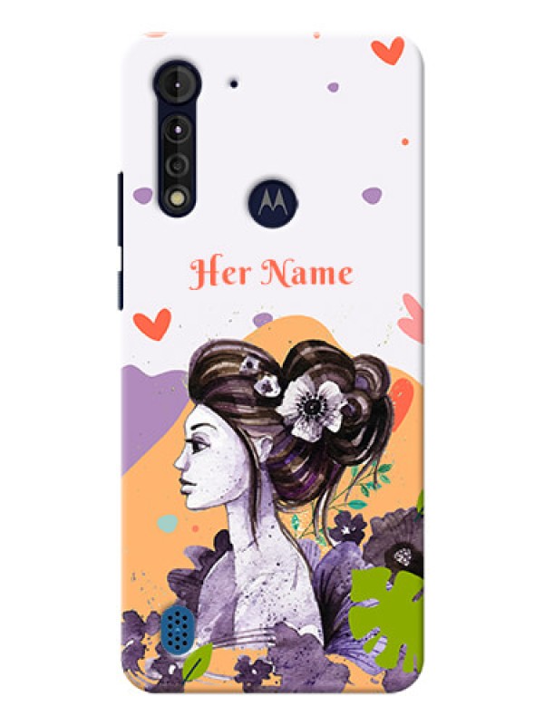 Custom Moto G8 Power Lite Custom Mobile Case with Woman And Nature Design