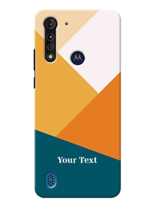 Custom Moto G8 Power Lite Custom Phone Cases: Stacked Multi-colour Design