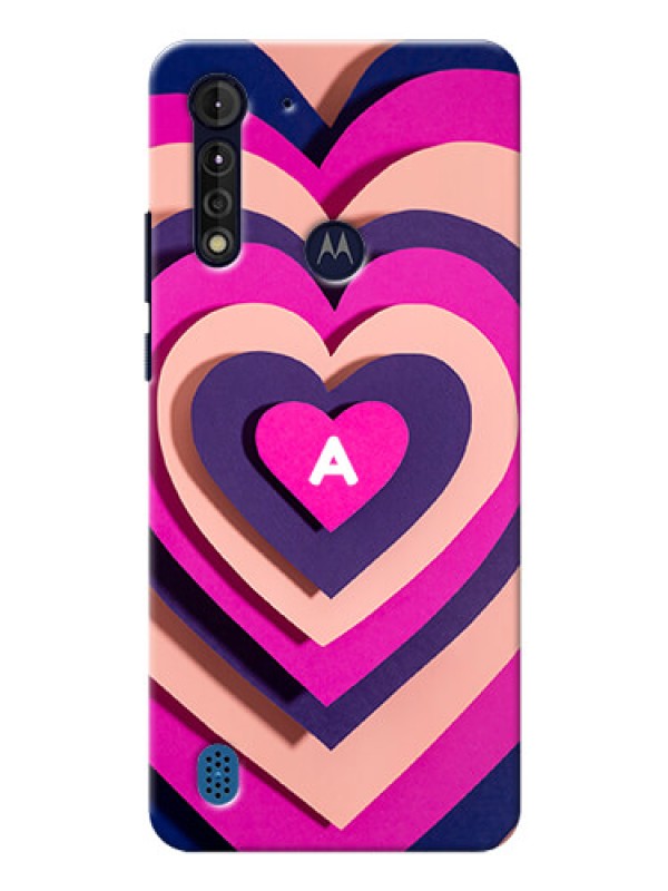 Custom Moto G8 Power Lite Custom Mobile Case with Cute Heart Pattern Design