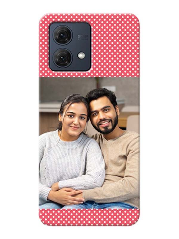 Custom Motorola Moto G84 5G Custom Hard Phone Case - White Dotted Design