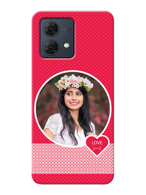 Custom Motorola Moto G84 5G Custom Hard Phone Case - Pink Color Pattern Design