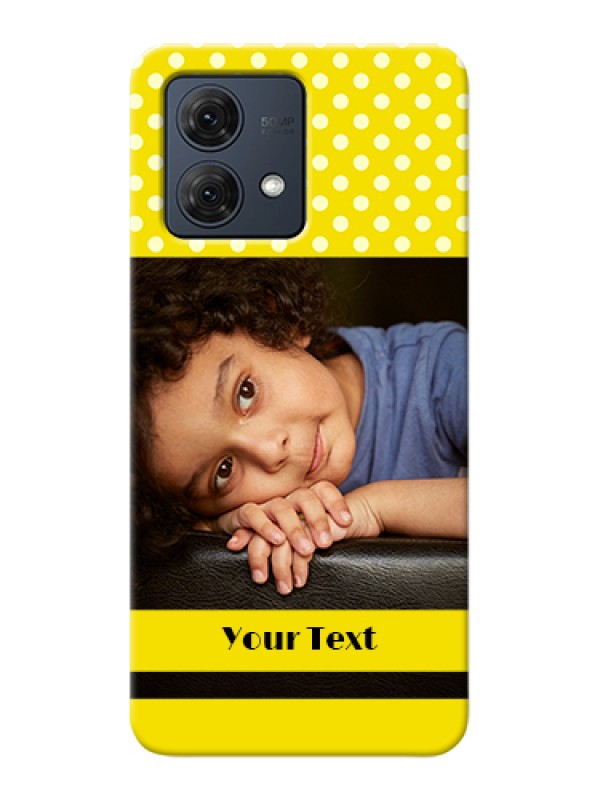 Custom Motorola Moto G84 5G Custom Hard Phone Case - Bright Yellow Case Design