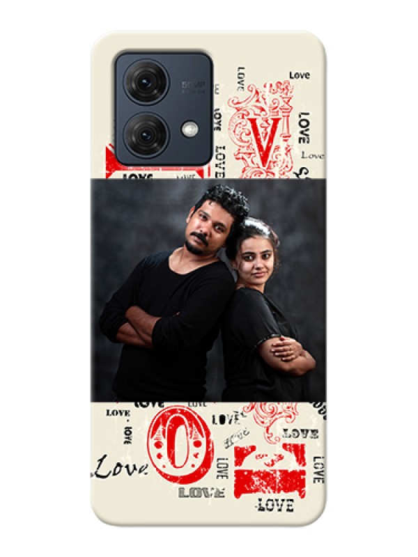 Custom Motorola Moto G84 5G Custom Hard Phone Case - Trendy Love Design Case