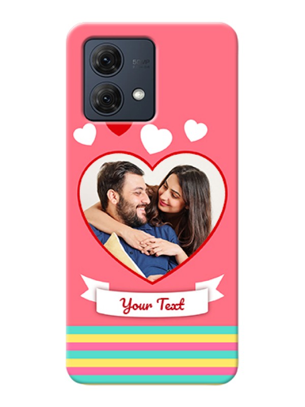 Custom Motorola Moto G84 5G Custom Hard Phone Case - Love Shapes Doodle Design