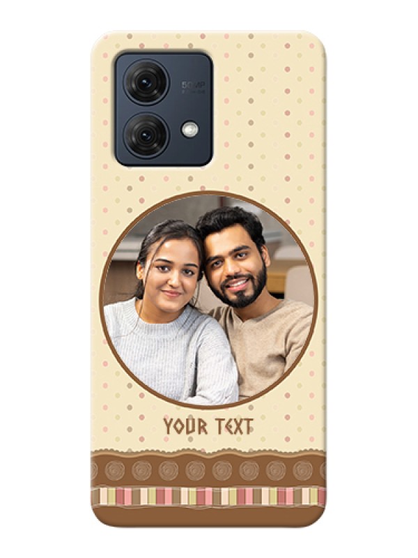 Custom Motorola Moto G84 5G Custom Hard Phone Case - Brown Dotted Mobile Case Design