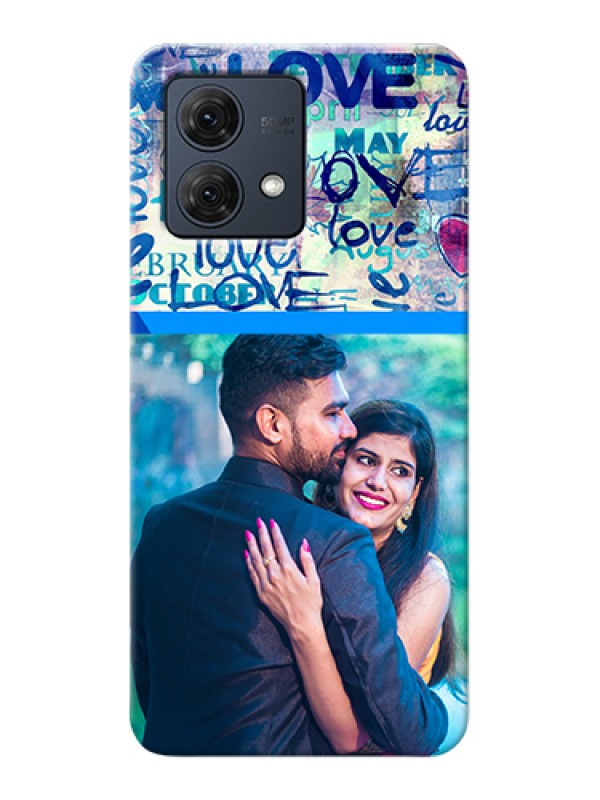 Custom Motorola Moto G84 5G Custom Hard Phone Case - Colorful Love Design