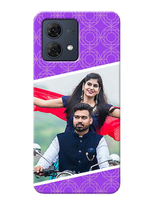 Custom Motorola Moto G84 5G Custom Hard Phone Case - Violet Color Pattern Design