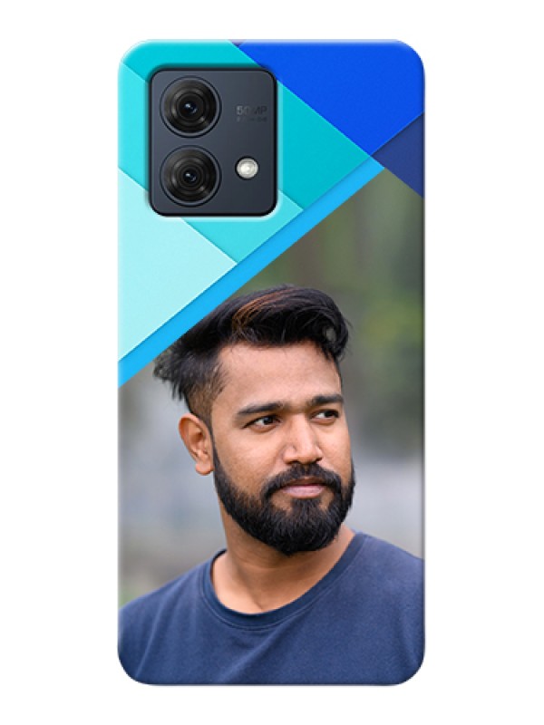 Custom Motorola Moto G84 5G Custom Hard Phone Case - Blue Pattern Design