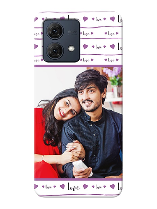 Custom Motorola Moto G84 5G Custom Hard Phone Case - Couples Heart Design