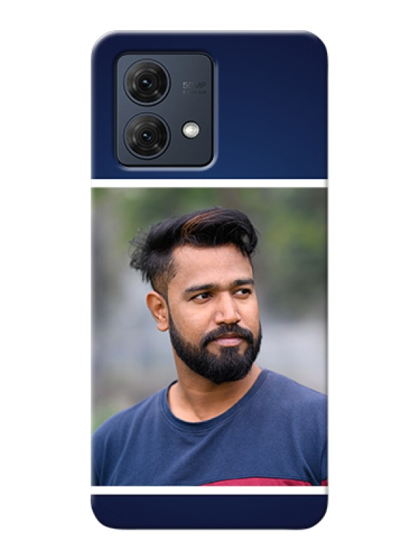 Custom Motorola Moto G84 5G Custom Hard Phone Case - Simple Royal Blue Design