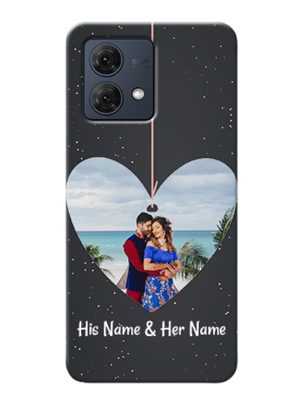 Custom Motorola Moto G84 5G Custom Hard Phone Case - Hanging Heart Design