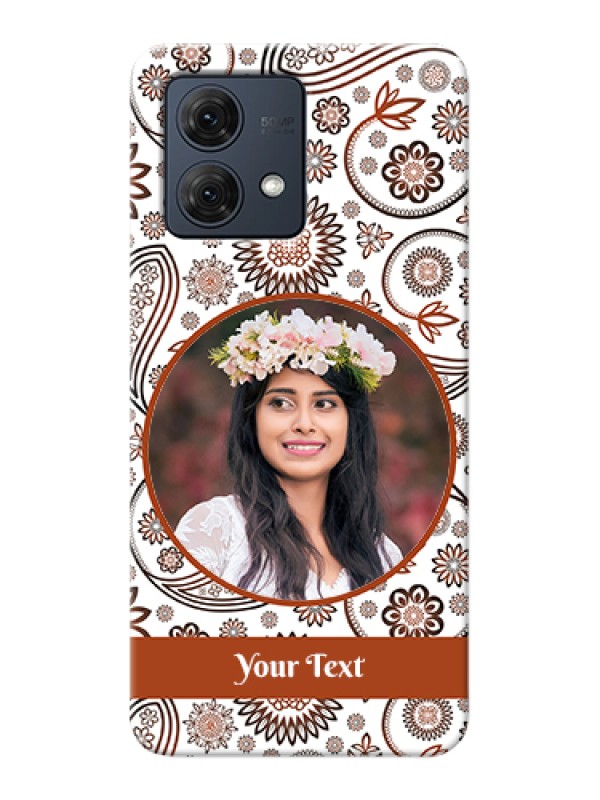 Custom Motorola Moto G84 5G Custom Hard Phone Case - Abstract Flower Design