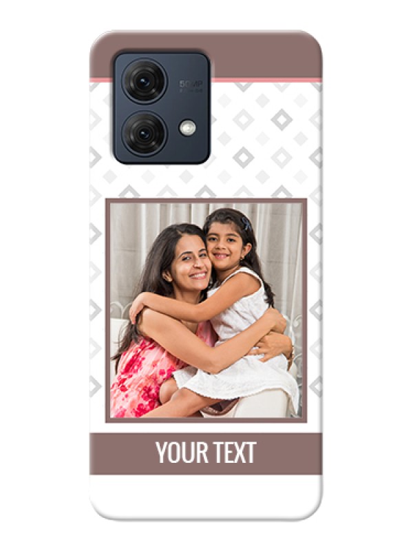 Custom Motorola Moto G84 5G Custom Hard Phone Case - Simple Diamond Design